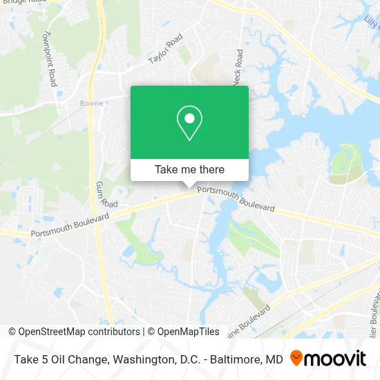 Take 5 Oil Change map