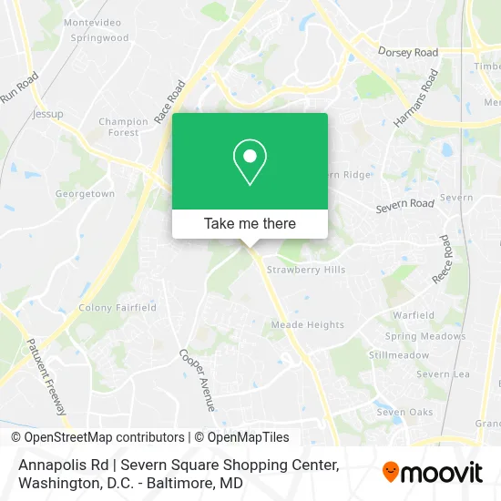 Annapolis Rd | Severn Square Shopping Center map