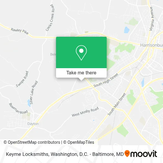 Keyme Locksmiths map