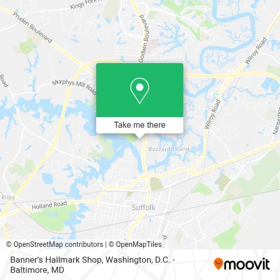 Banner's Hallmark Shop map