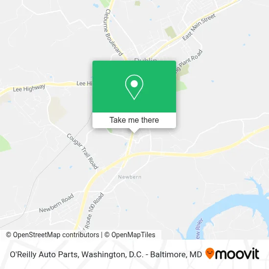 O'Reilly Auto Parts map