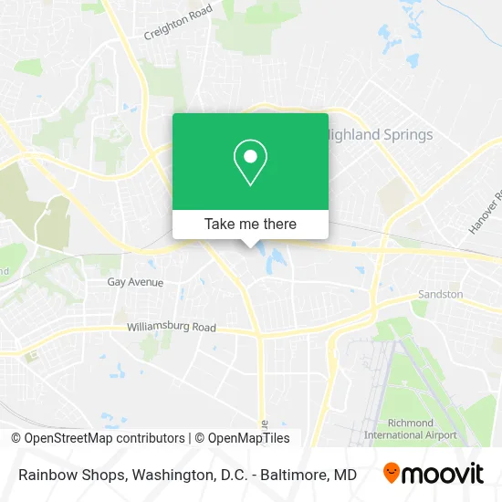 Rainbow Shops map
