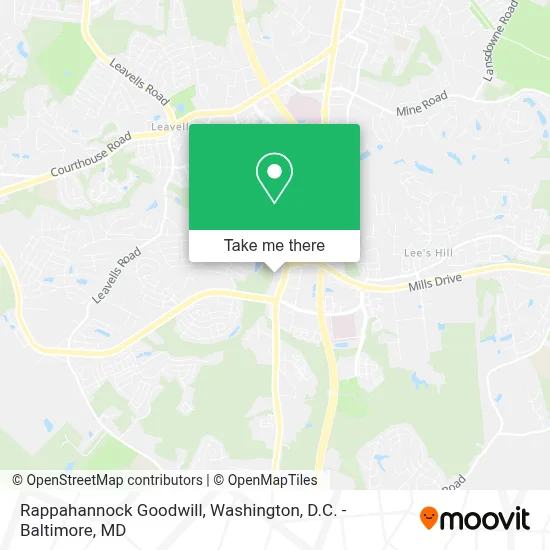Rappahannock Goodwill map