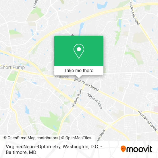 Virginia Neuro-Optometry map