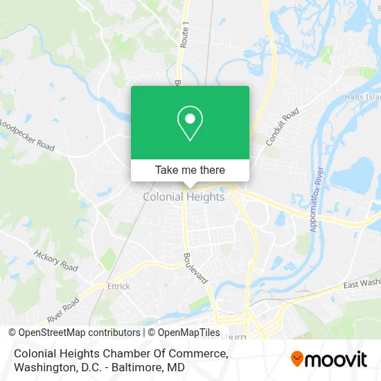 Colonial Heights Chamber Of Commerce map
