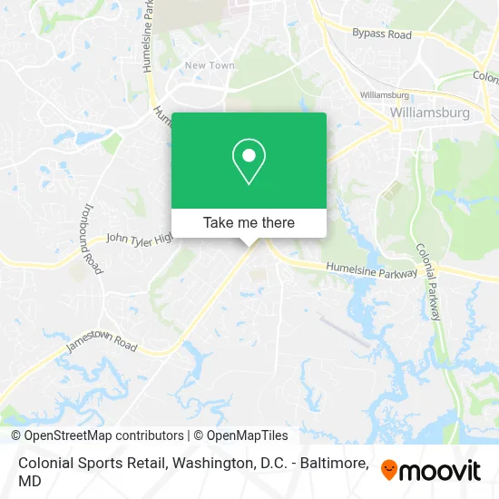 Colonial Sports Retail map