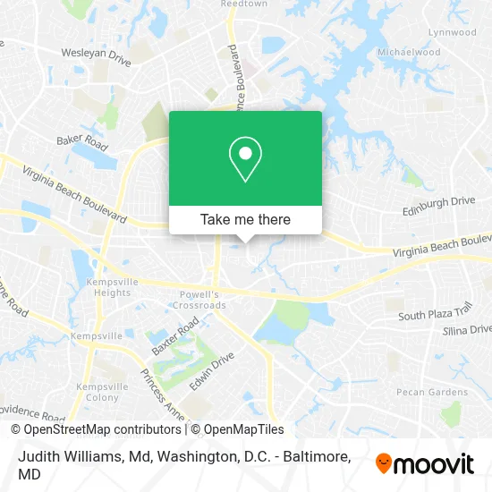 Judith Williams, Md map