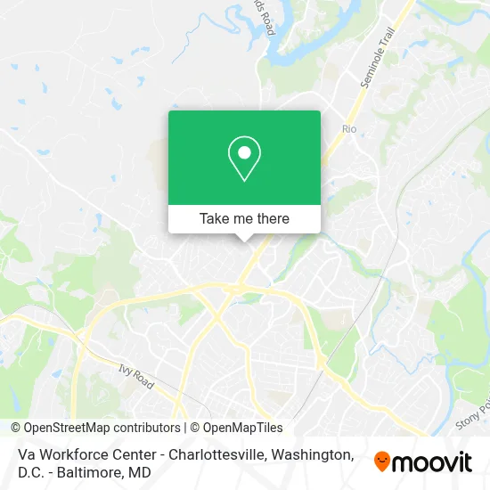 Va Workforce Center - Charlottesville map