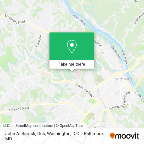 John A. Barrick, Dds map