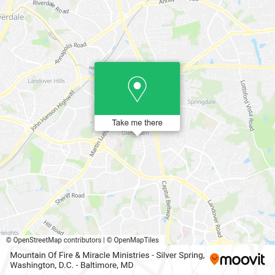 Mountain Of Fire & Miracle Ministries - Silver Spring map