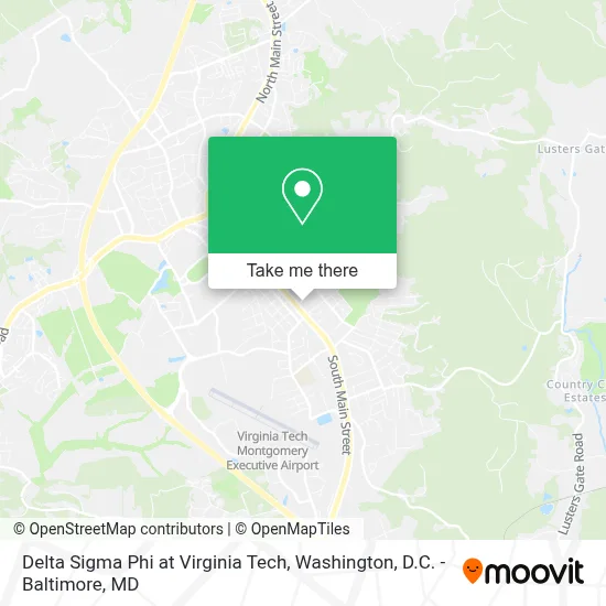 Delta Sigma Phi at Virginia Tech map