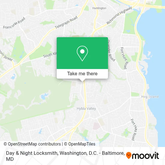 Day & Night Locksmith map