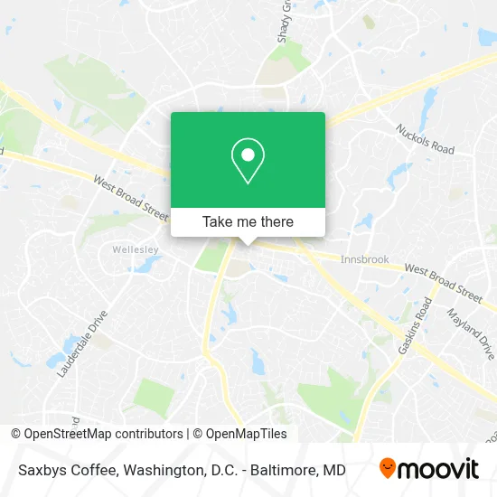 Saxbys Coffee map