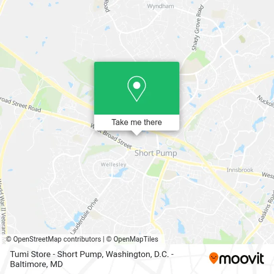Tumi Store - Short Pump map