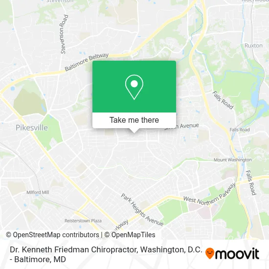 Dr. Kenneth Friedman Chiropractor map