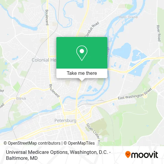 Universal Medicare Options map