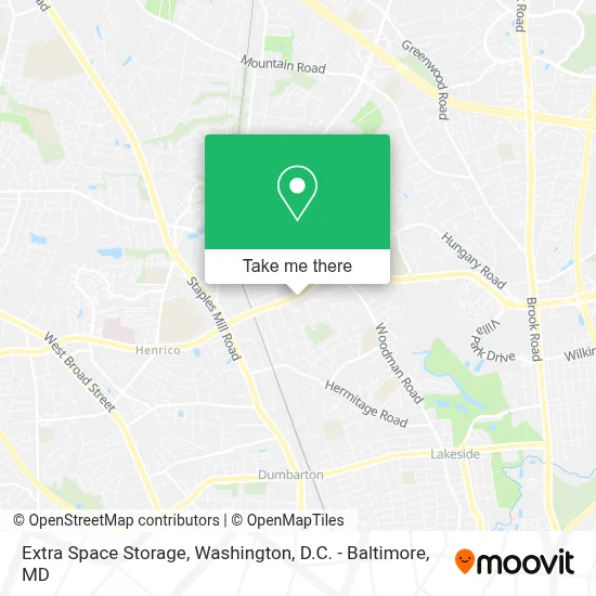 Extra Space Storage map