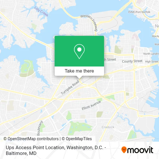 Ups Access Point Location map