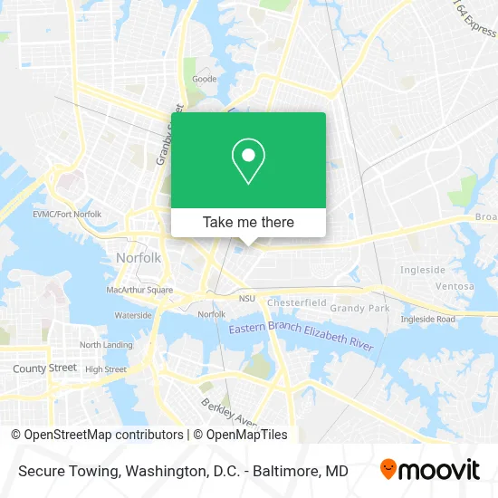 Secure Towing map