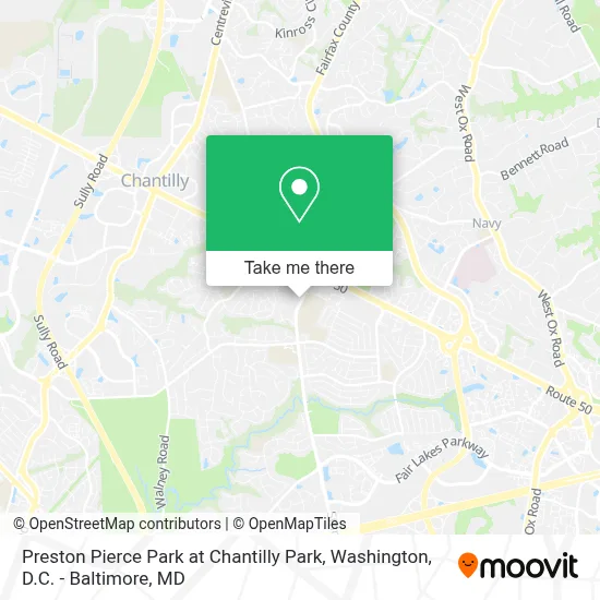 Preston Pierce Park at Chantilly Park map