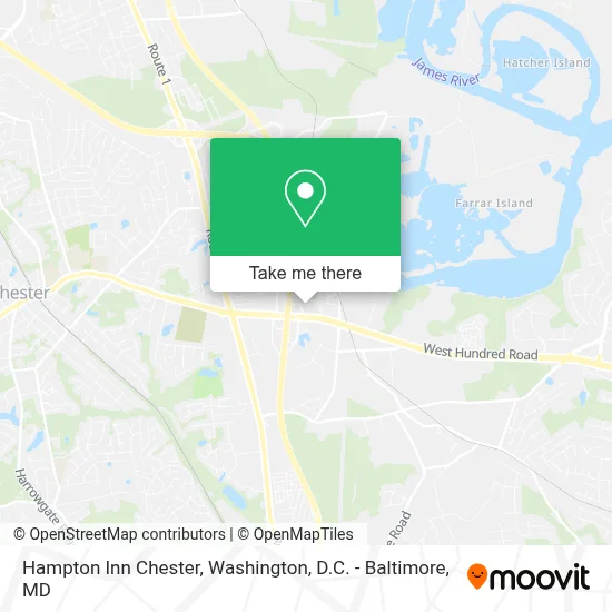 Hampton Inn Chester map