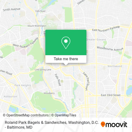 Roland Park Bagels & Sandwiches map