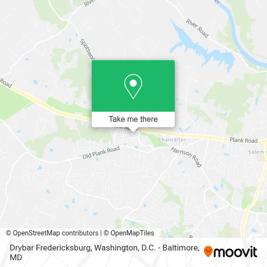 Drybar Fredericksburg map