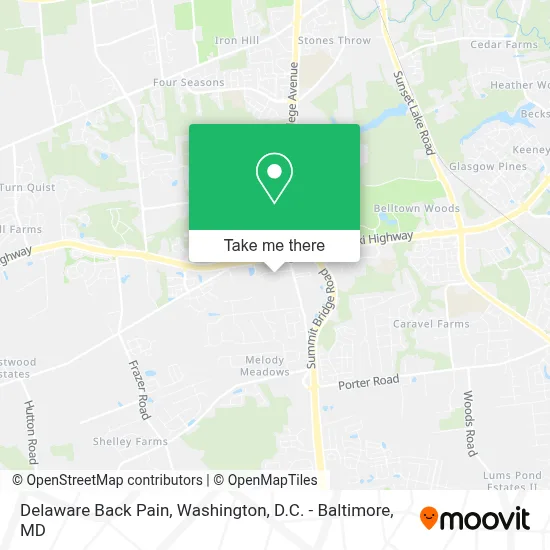 Delaware Back Pain map