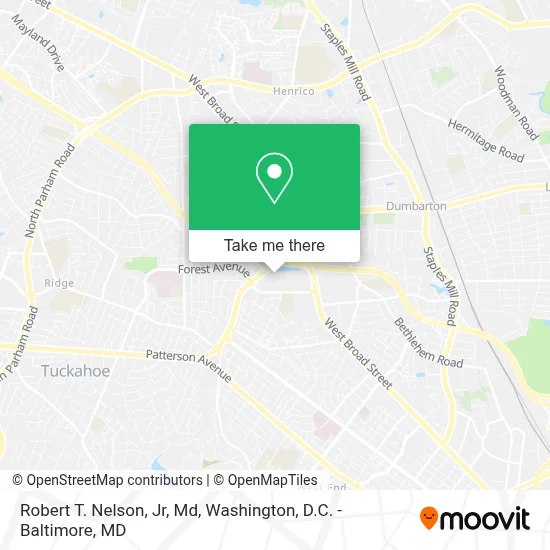 Robert T. Nelson, Jr, Md map