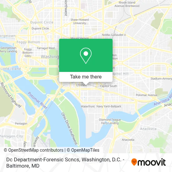 Dc Department-Forensic Scncs map