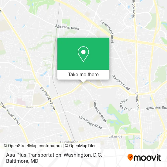 Aaa Plus Transportation map