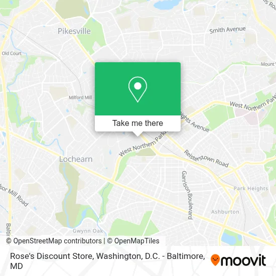 Rose's Discount Store map