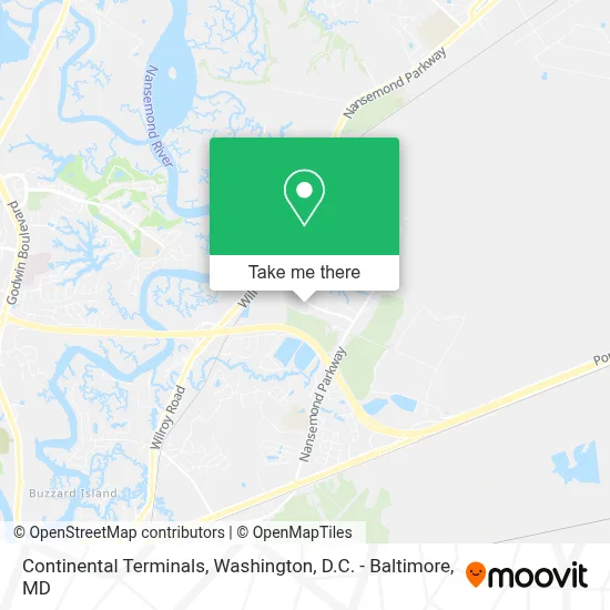 Continental Terminals map
