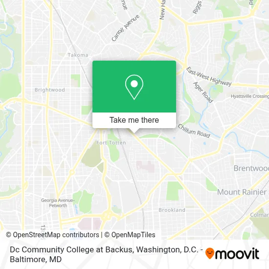 Dc Community College at Backus map
