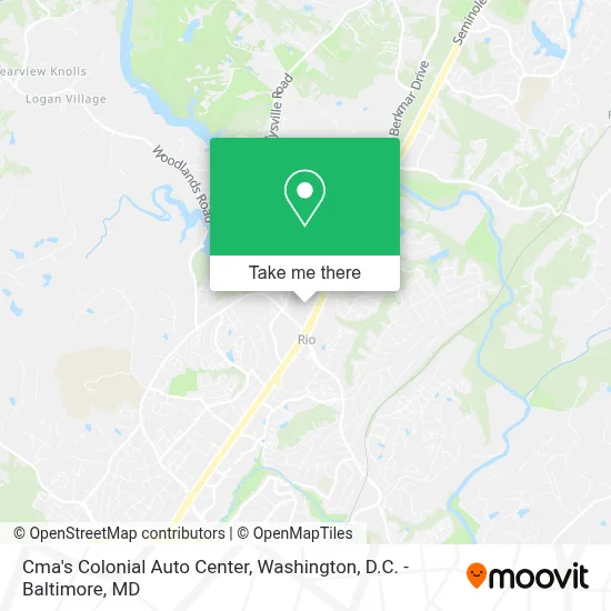 Cma's Colonial Auto Center map