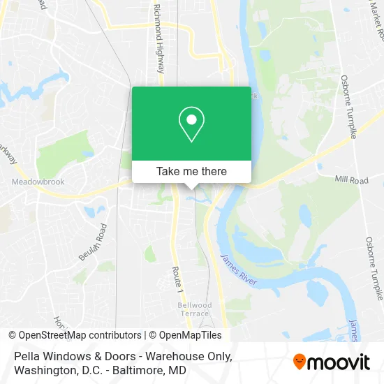 Pella Windows & Doors - Warehouse Only map