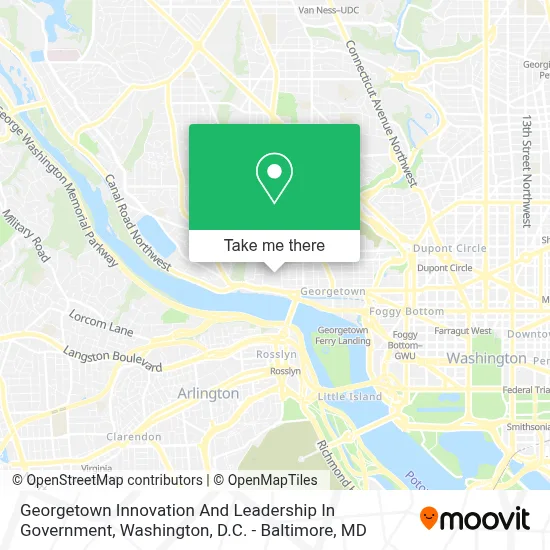 Georgetown Innovation And Leadership In Government map