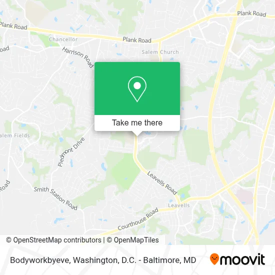 Bodyworkbyeve map