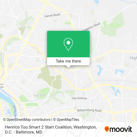 Henrico Too Smart 2 Start Coalition map