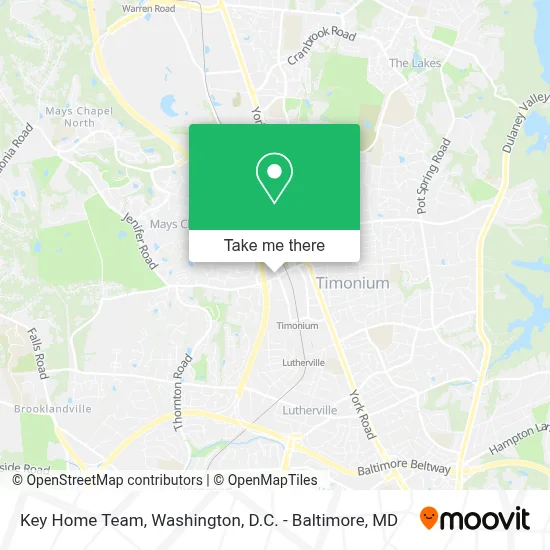 Key Home Team map
