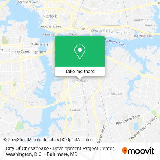 City Of Chesapeake - Development Project Center map