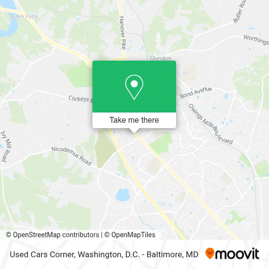 Used Cars Corner map
