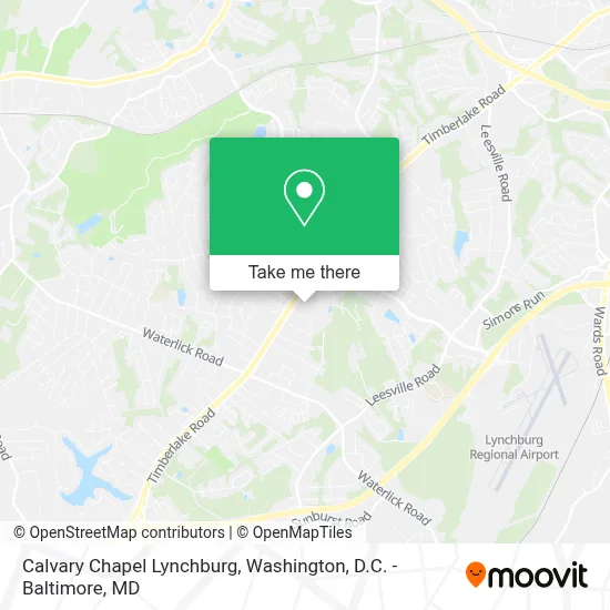 Calvary Chapel Lynchburg map