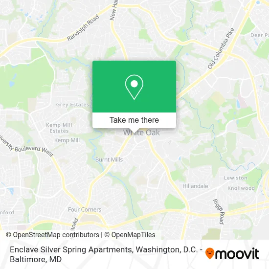 Enclave Silver Spring Apartments map