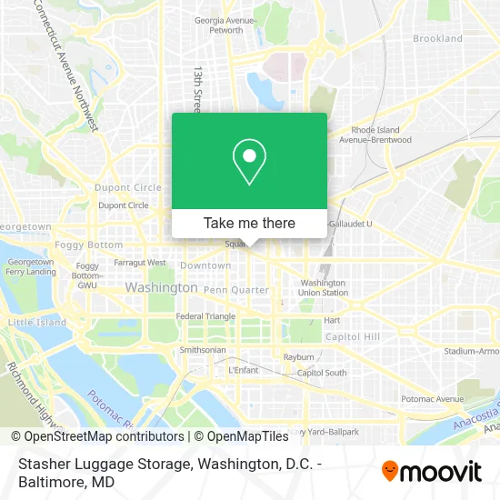 Stasher Luggage Storage map