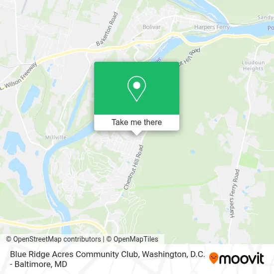 Blue Ridge Acres Community Club map