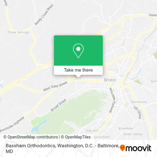 Bassham Orthodontics map