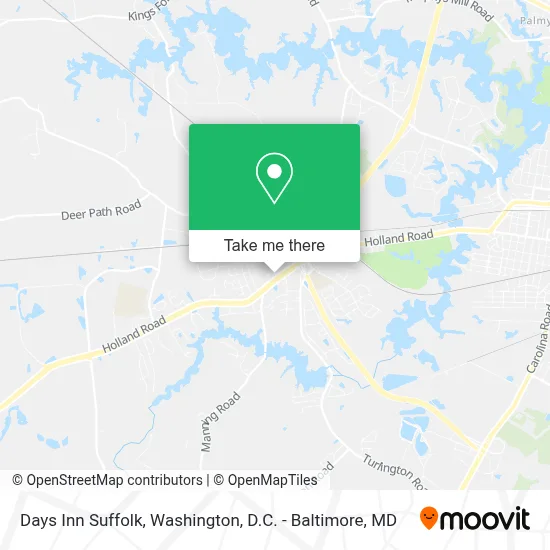 Days Inn Suffolk map