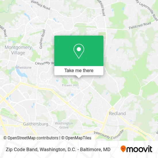 Zip Code Band map