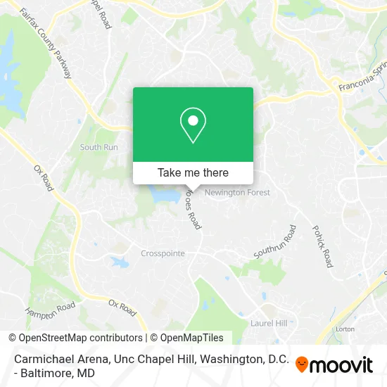 Carmichael Arena, Unc Chapel Hill map